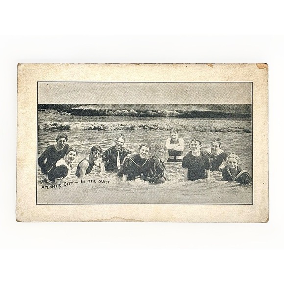 Other - Antique Postcard 1900s Atlantic City NJ In The Surf Bathers Undivided Back Eagle